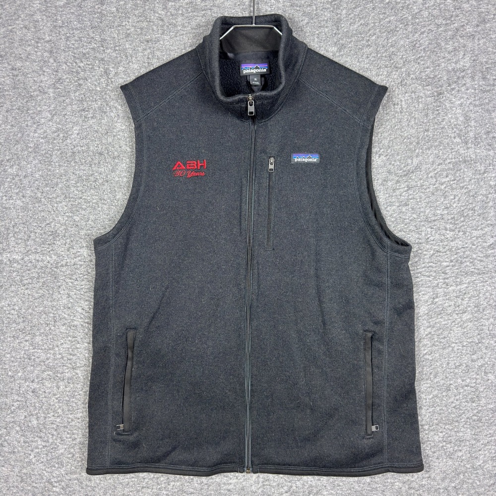 Patagonia Better Sweater Vest Mens‎ XL Black Full Zip Fleece
